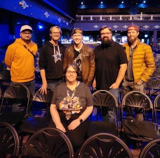 Photo of me with country acapella group Home Free